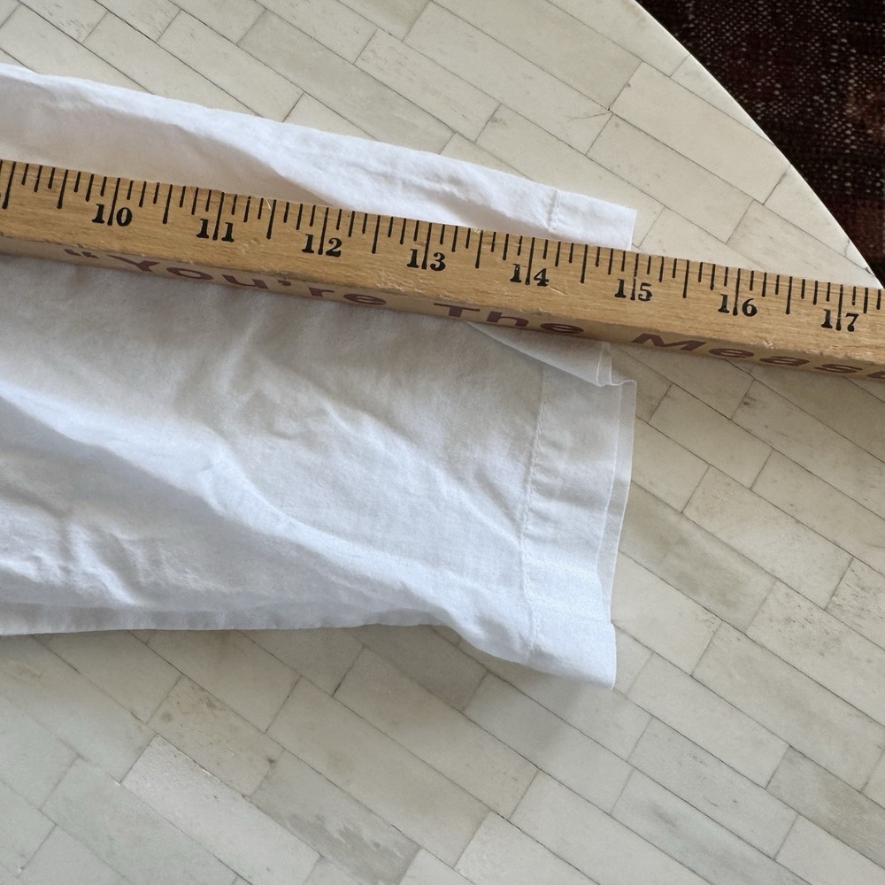 Vintage Y2k Women's‎ 100% Cotton Solid White Blouse Boho Peasant Cottage Core - Picture 10 of 10